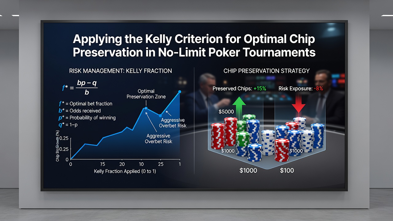 Close-up of poker player counting chips while reviewing probability tables on a tablet