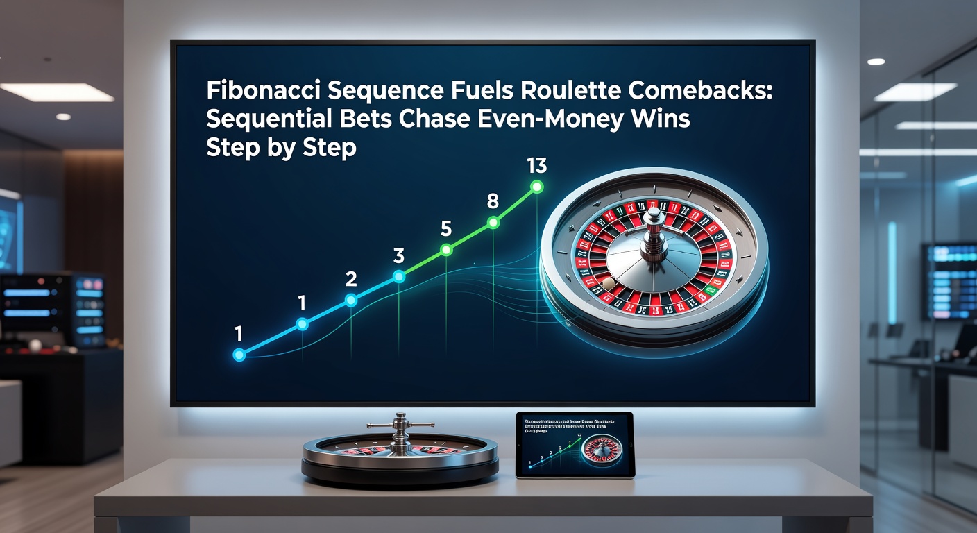Close-up of a Fibonacci betting progression chart on a digital roulette interface, showing loss recovery paths and unit profits highlighted in green