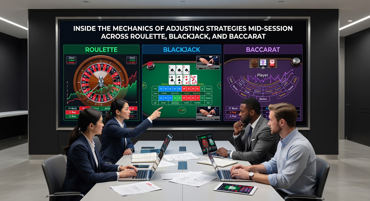 Blackjack and baccarat players making real-time decisions on bet amounts and hand play during active casino sessions